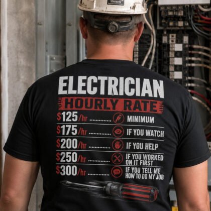 Electrician Hourly Rate Apparel - Funny